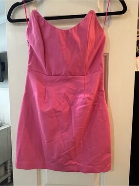Superdown Pink Strapless Structured Bodice Mini Dress Size XS